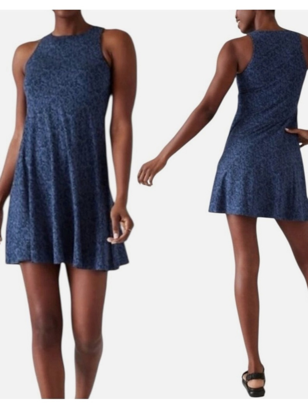 Athleta size XL Santorini Thea print athletic stretch Mini Dress